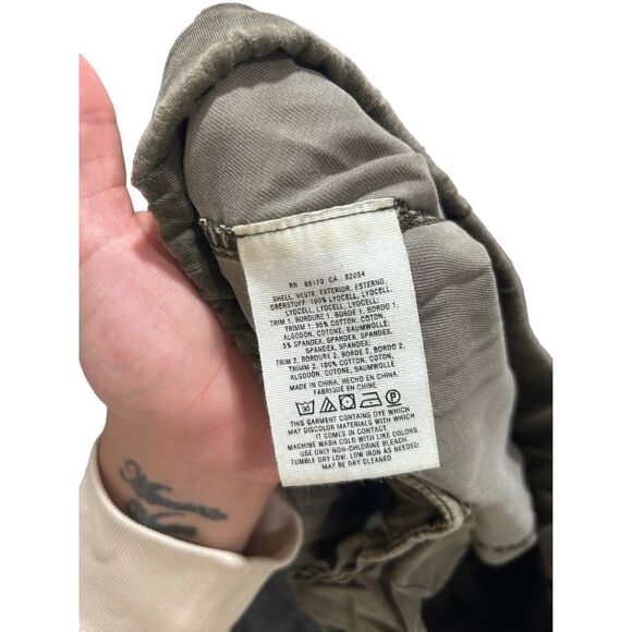 Anthropologie Hei Hei Drawstring Cambray Cargo Ankle Jogger Pants Olive Green S - Picture 9 of 12